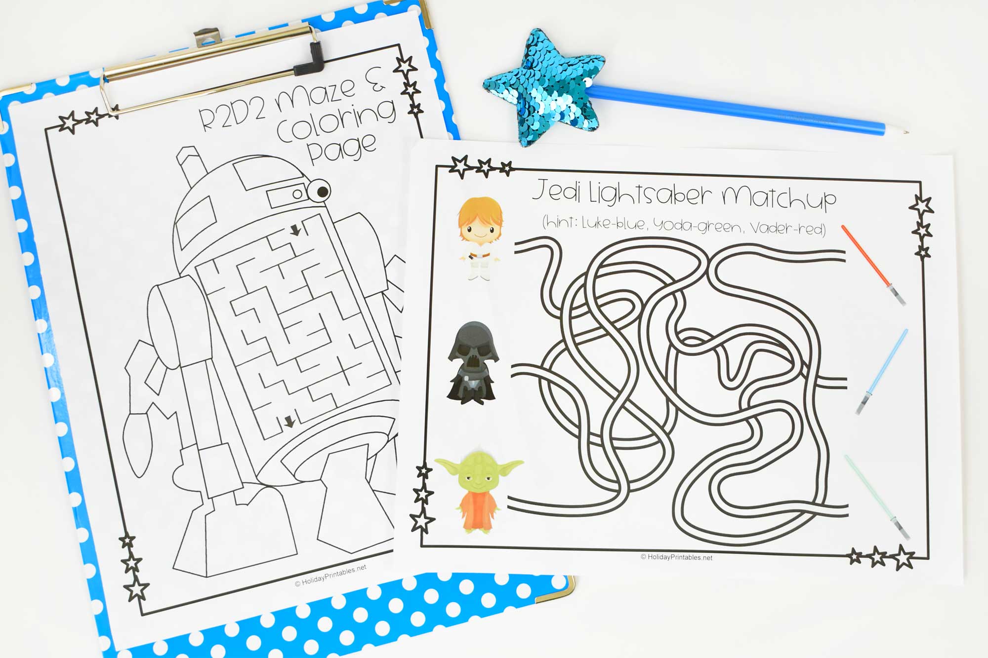 Printable Star Wars Inspired Mazes Holiday Printables